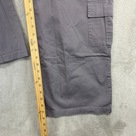 Edikted Pants Women's Small Gray Cargo Wide Leg Zip Pockets Button Fly Trousers - Picture 12 of 16